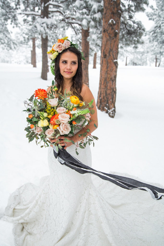 colorado winter boho bride